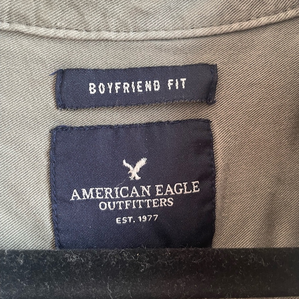 American Eagle Green Button Down - image 4